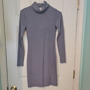 Elegant Lavender Turtleneck Dress